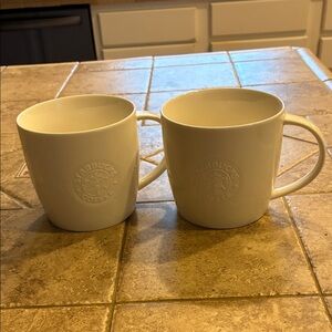 Starbucks Classic White Mugs (2009)